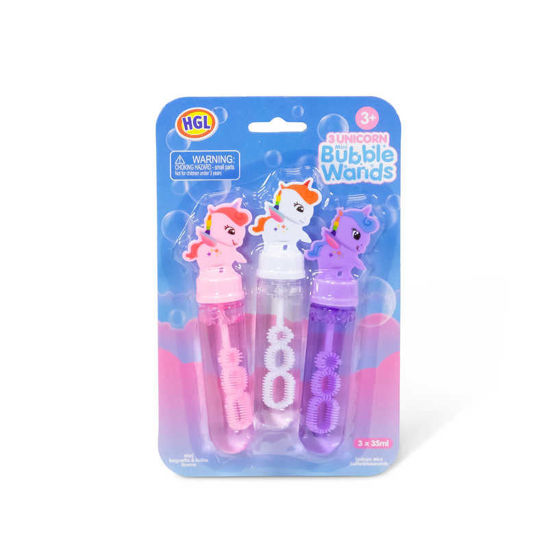 3PK UNICORN MINI BUBBLE WANDS - Persnickety Shop