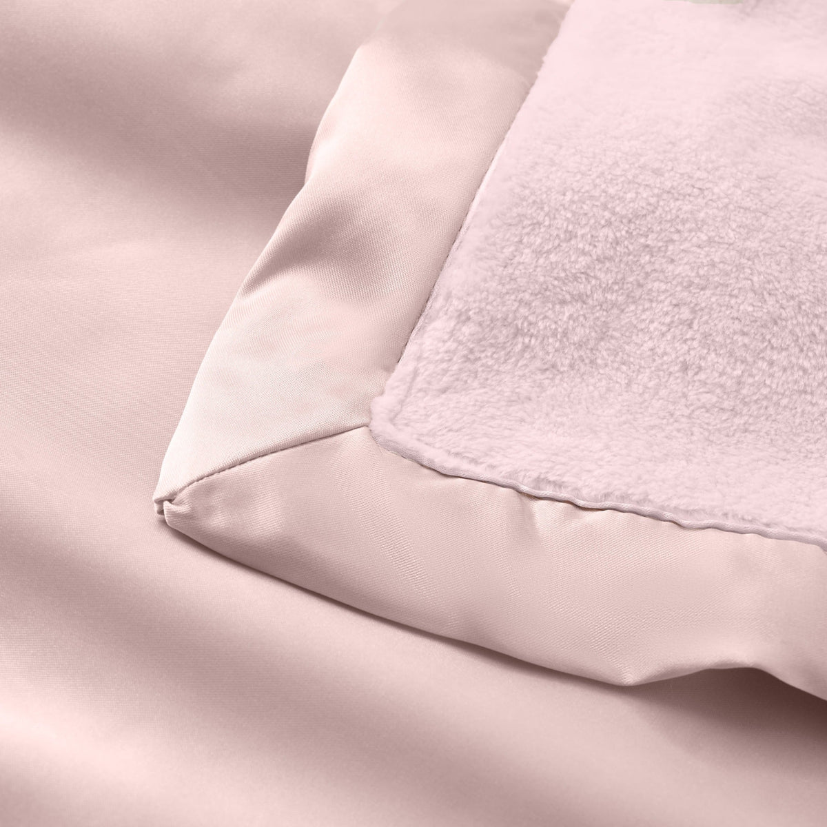 Elegant Baby - PALE PINK SATIN TRIM FLANNEL FLEECE BABY SECURITY BLANKET