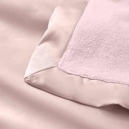 Elegant Baby - PALE PINK SATIN TRIM FLANNEL FLEECE BABY SECURITY BLANKET