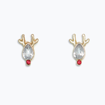 Earrings-Crystal Rudolph in Gold