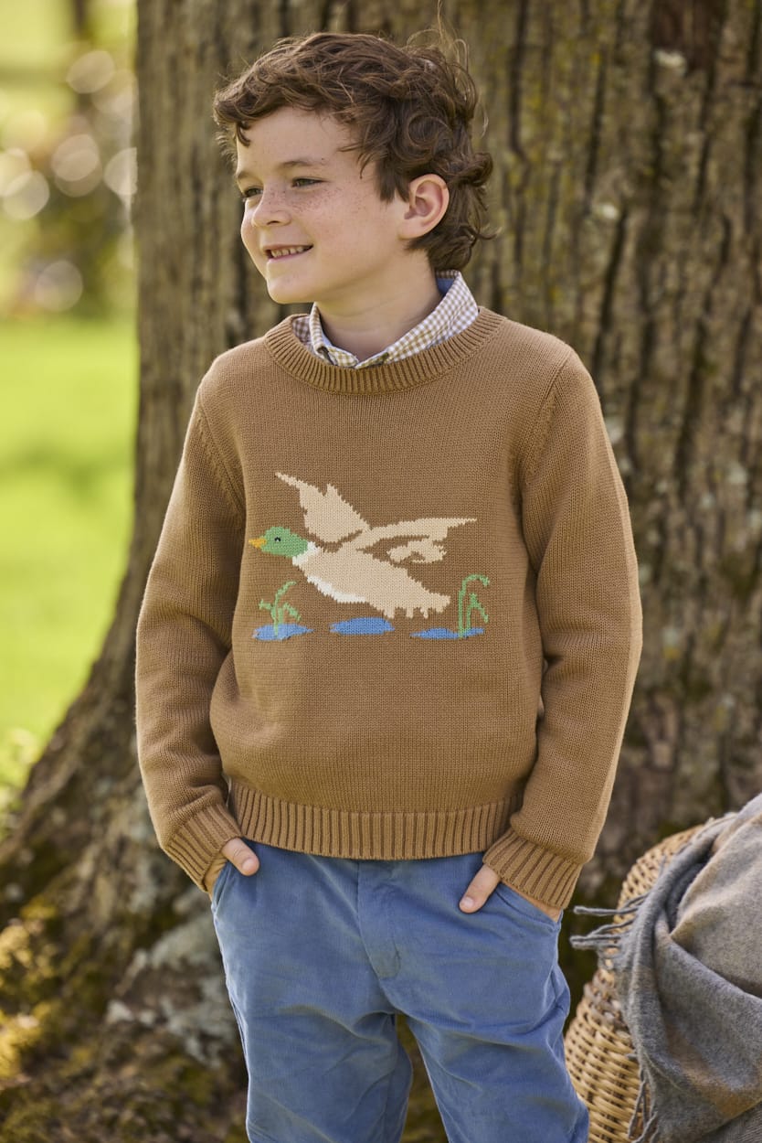 Little English Intarsia Sweater - Flying Mallard