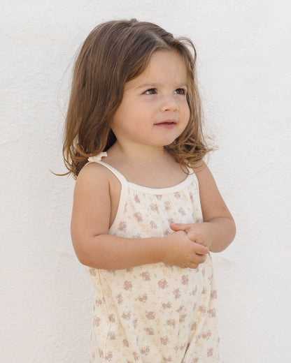 Smocked Jumpsuit || Flower Field - Persnickety Shop