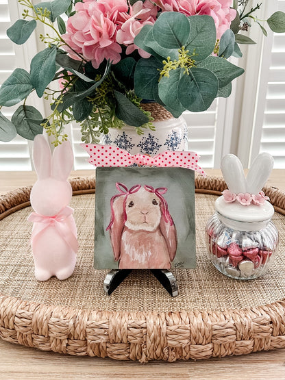 The Round Top Collection Mini Pink Bow Lop Bunny - Persnickety Shop