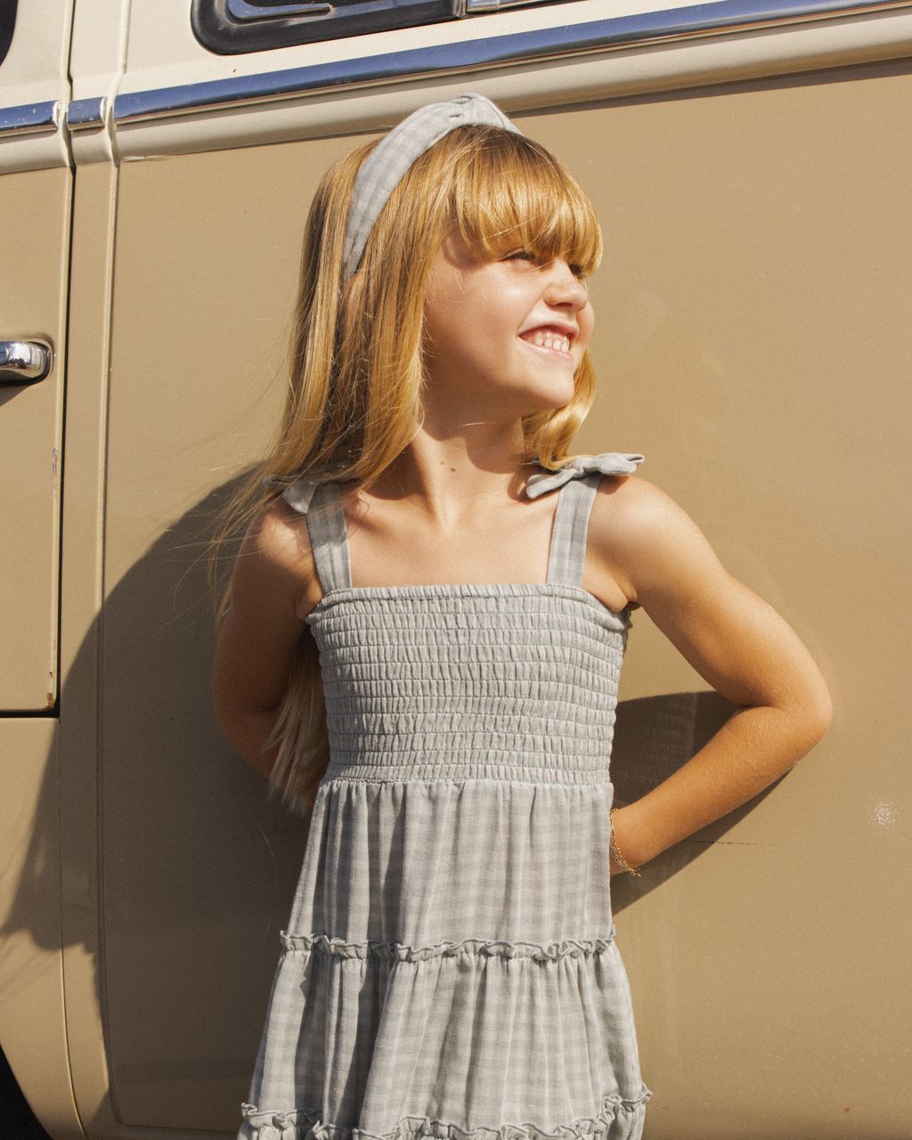 KNOTTED HEADBAND GREEN GINGHAM - Persnickety Shop