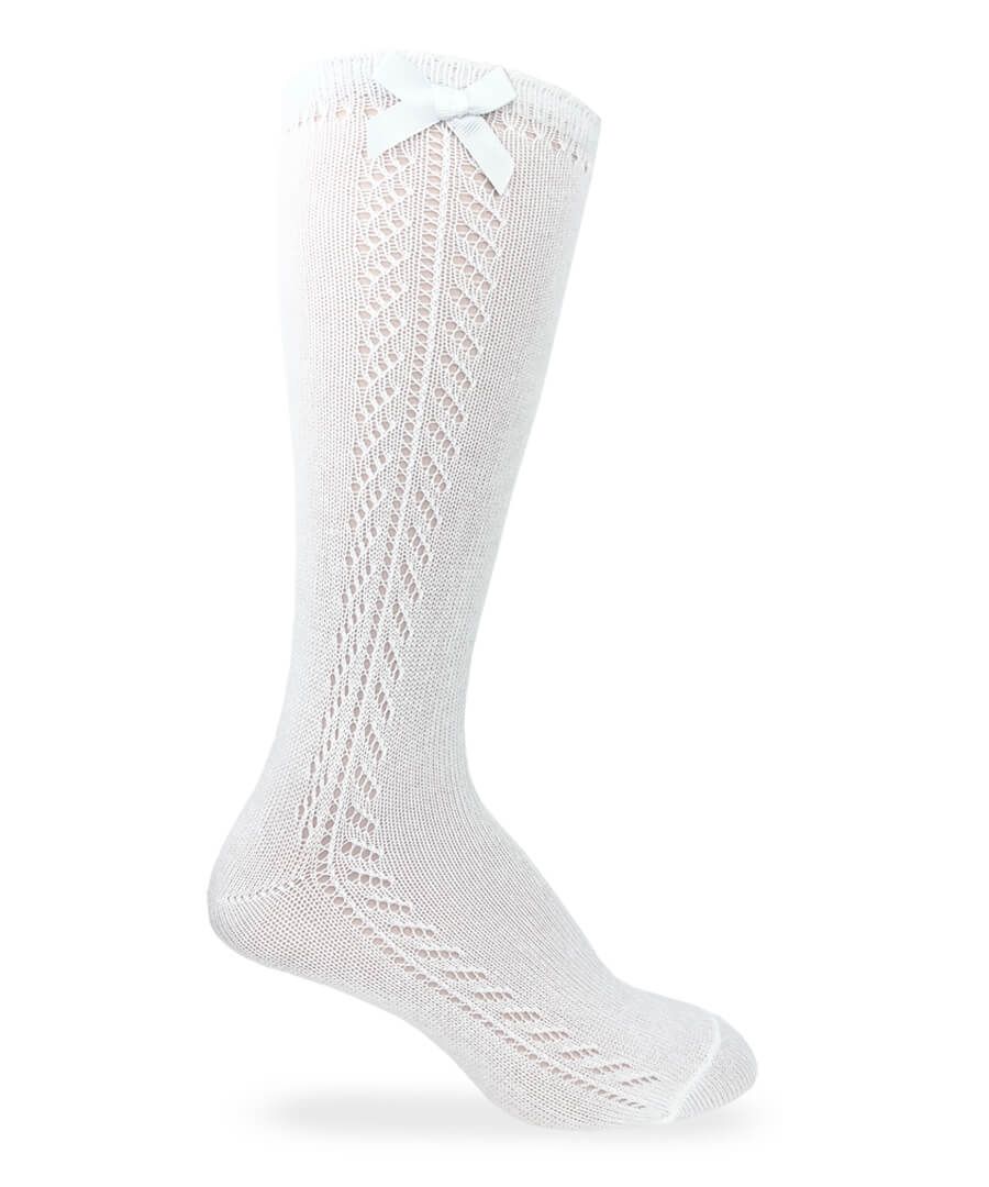 Jefferies Socks Pointelle Bow Knee High Socks 1 Pair - Persnickety Shop