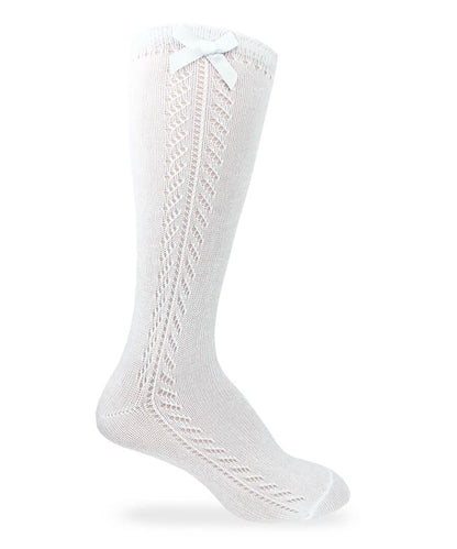 Jefferies Socks Pointelle Bow Knee High Socks 1 Pair - Persnickety Shop