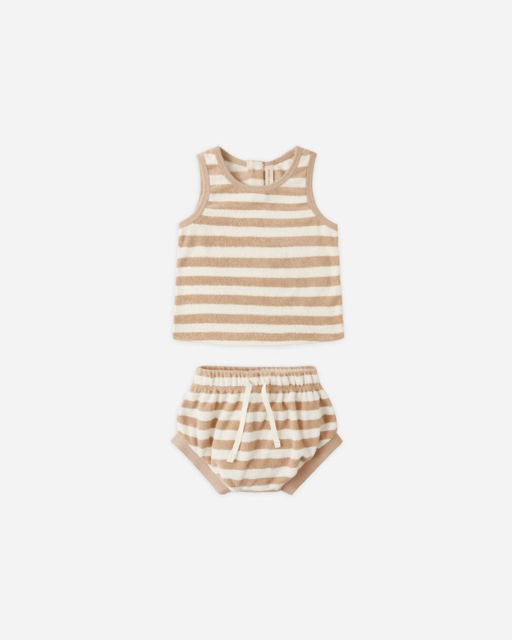 Terry Tank + Short Set || Latte Stripe - Persnickety Shop