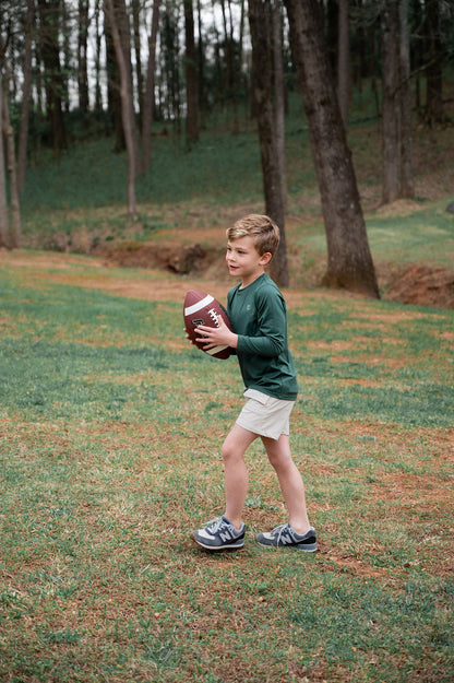 PRODOH Kid's Long Sleeve Pro Performance T-Shirt in Camping Green