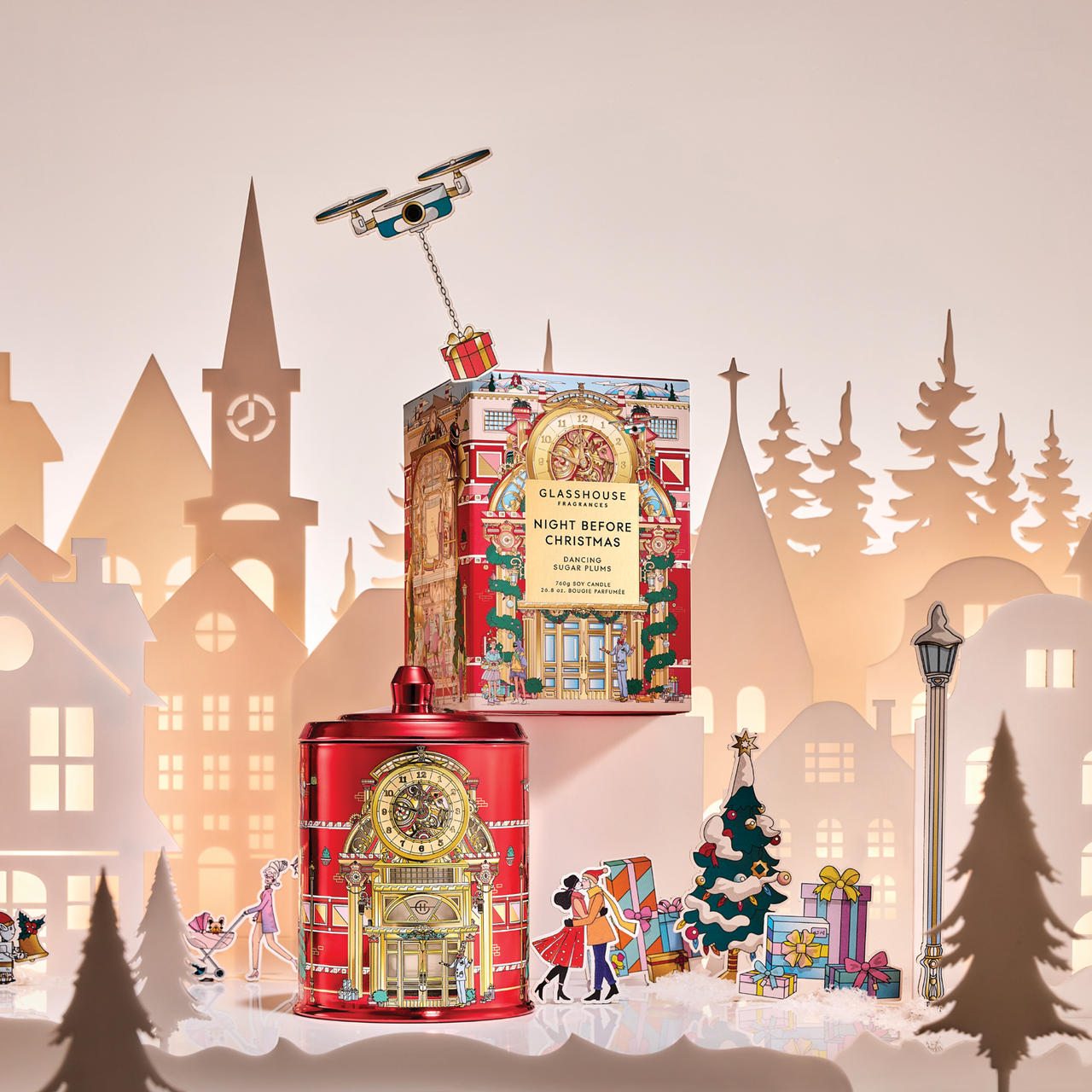 Glasshouse Fragrances Night Before Christmas Candle, 13.4 fl.oz - Persnickety Shop