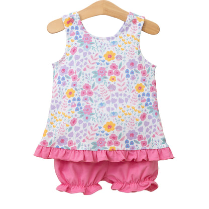 Jellybean Poppies and Petals Swing Back Bloomer Set - Persnickety Shop