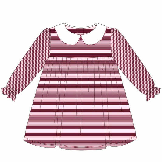 PRE-ORDER | Lottie Dress - Red Stripe by Jellybeans Smock Candy - Persnickety Shop