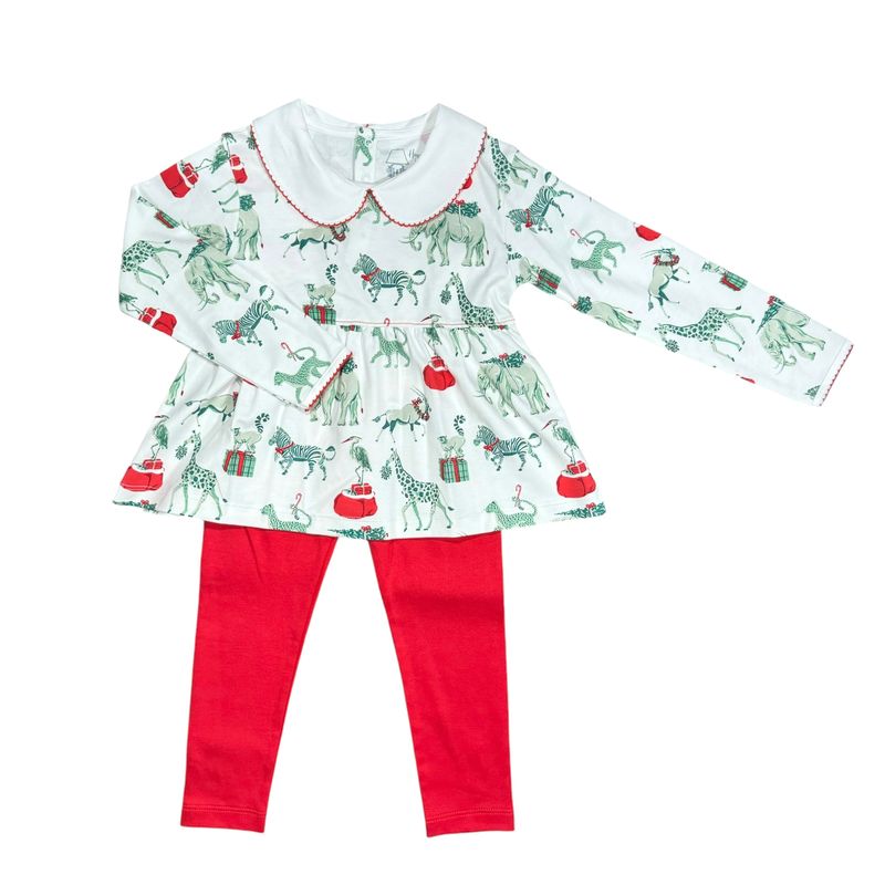 Heyward House Play Shirt and Leggings –Christmas Safari - Persnickety Shop