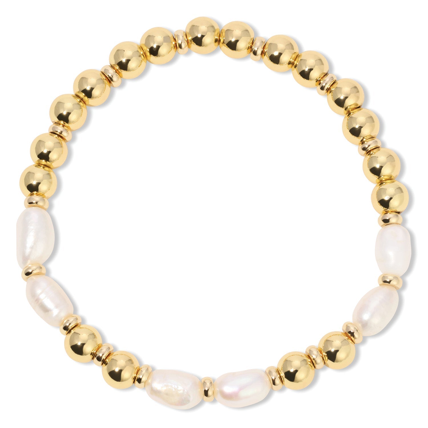 Oblong Pearl Stretch Bracelet - Persnickety Shop