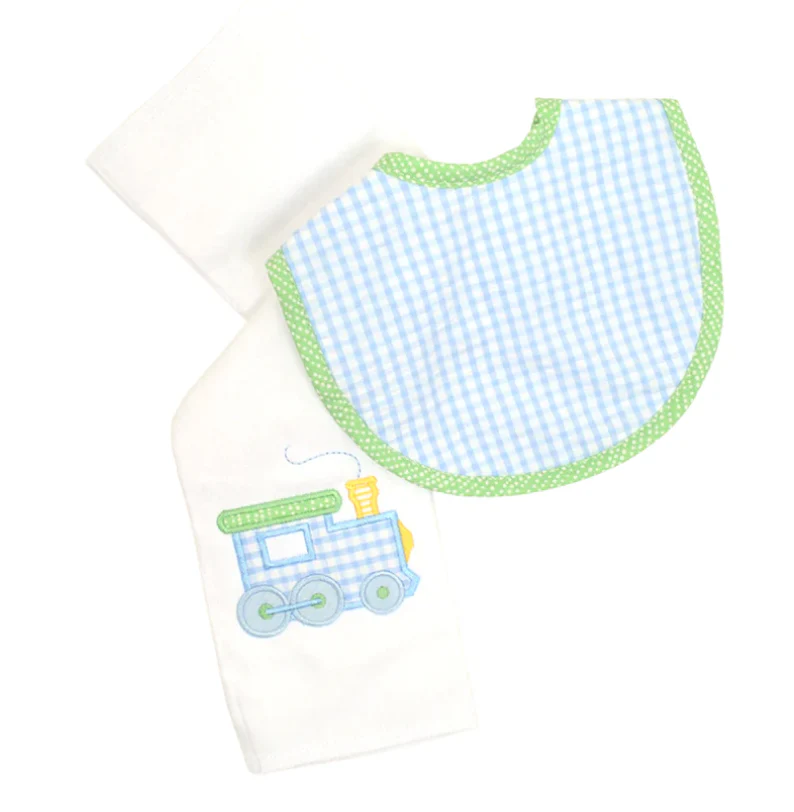 3 Marthas Bib & Burp Box Set - Train