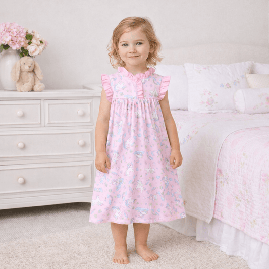 Magnolia Baby Enchanted Unicorns Flutters  Play Dress/ Nightgown - Persnickety Shop