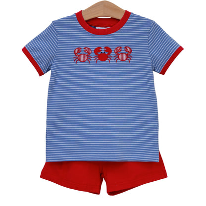 Jellybean Boy's Coastal Crab Short Set - Persnickety Shop