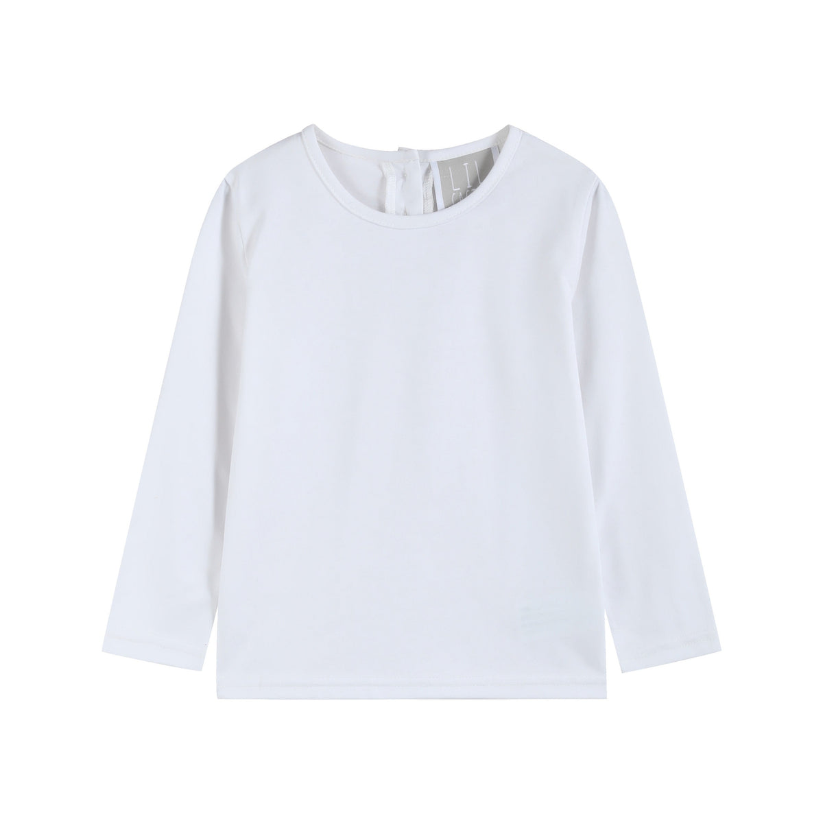Lil Cactus White Cotton Layering Girls Shirt