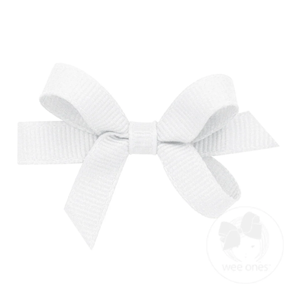 Wee Ones Baby Grosgrain Hair Bow WHITE
