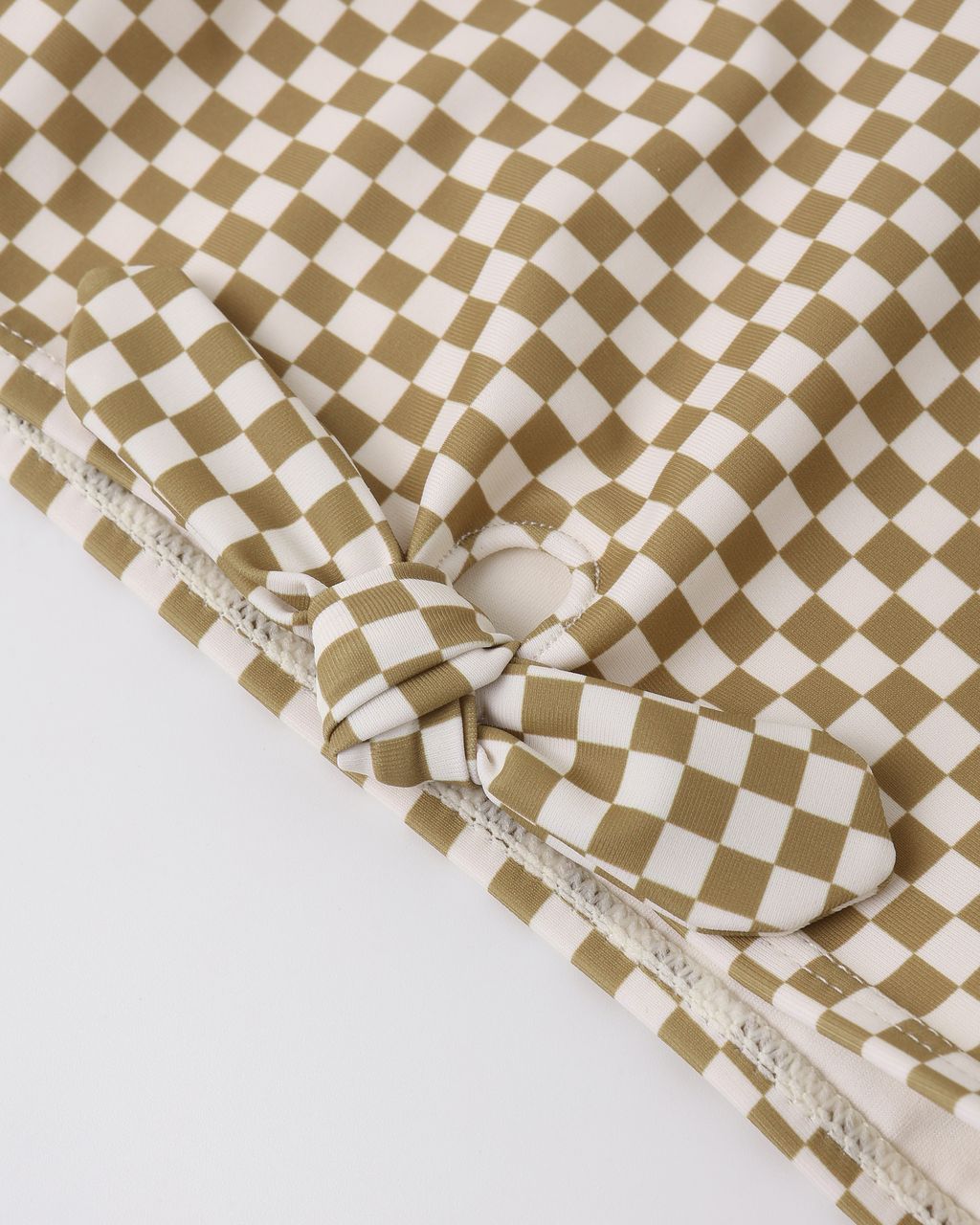 KNOTTED BIKINI OCRE CHECK - Persnickety Shop