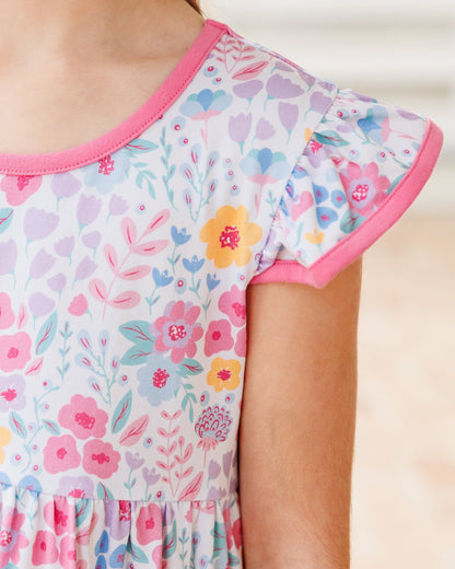 Jellybean Poppies and Petals Pocket Dres - Persnickety Shop