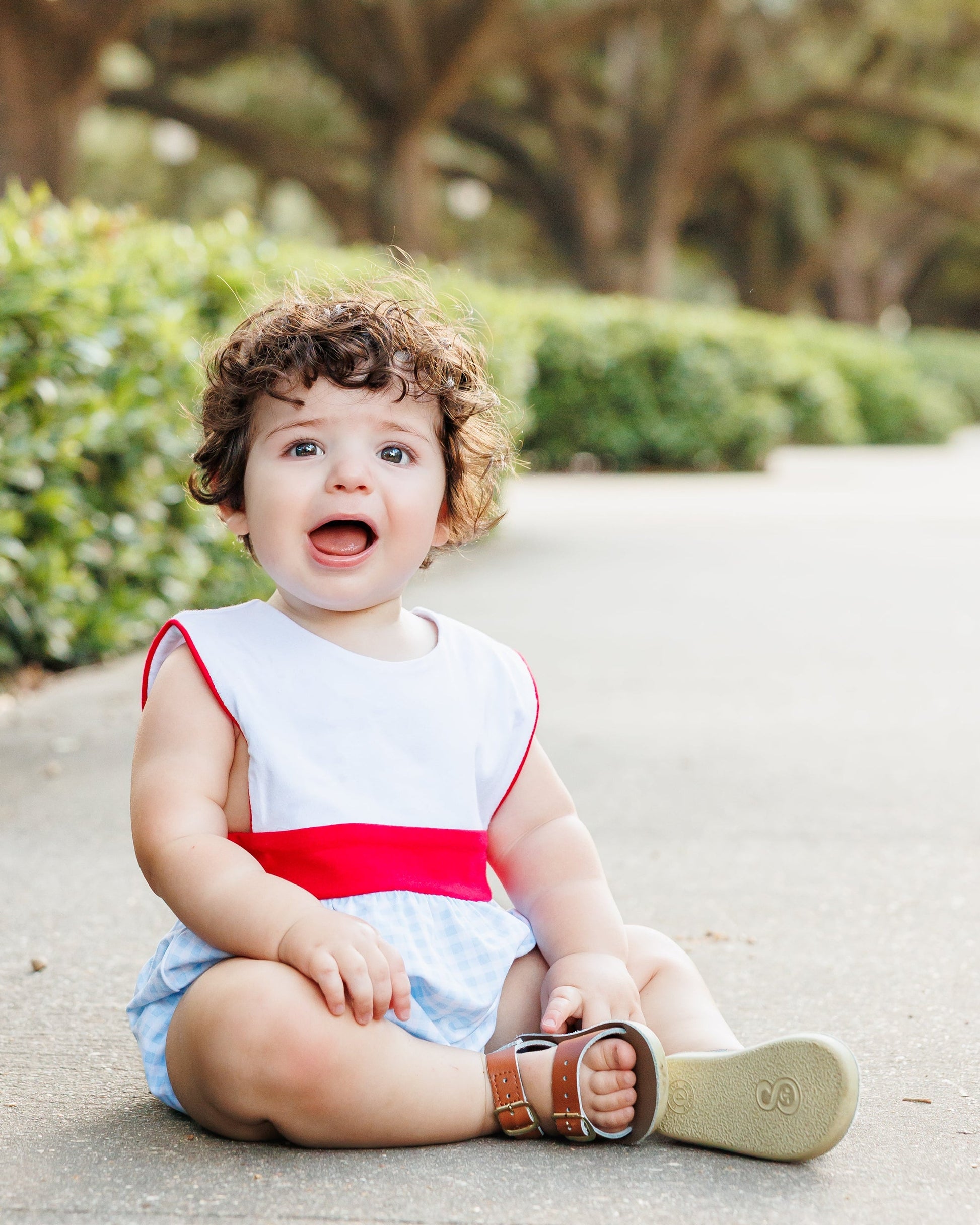 Jellybean Boy Benjamin Bubble- Southern Summer Gingham - Persnickety Shop