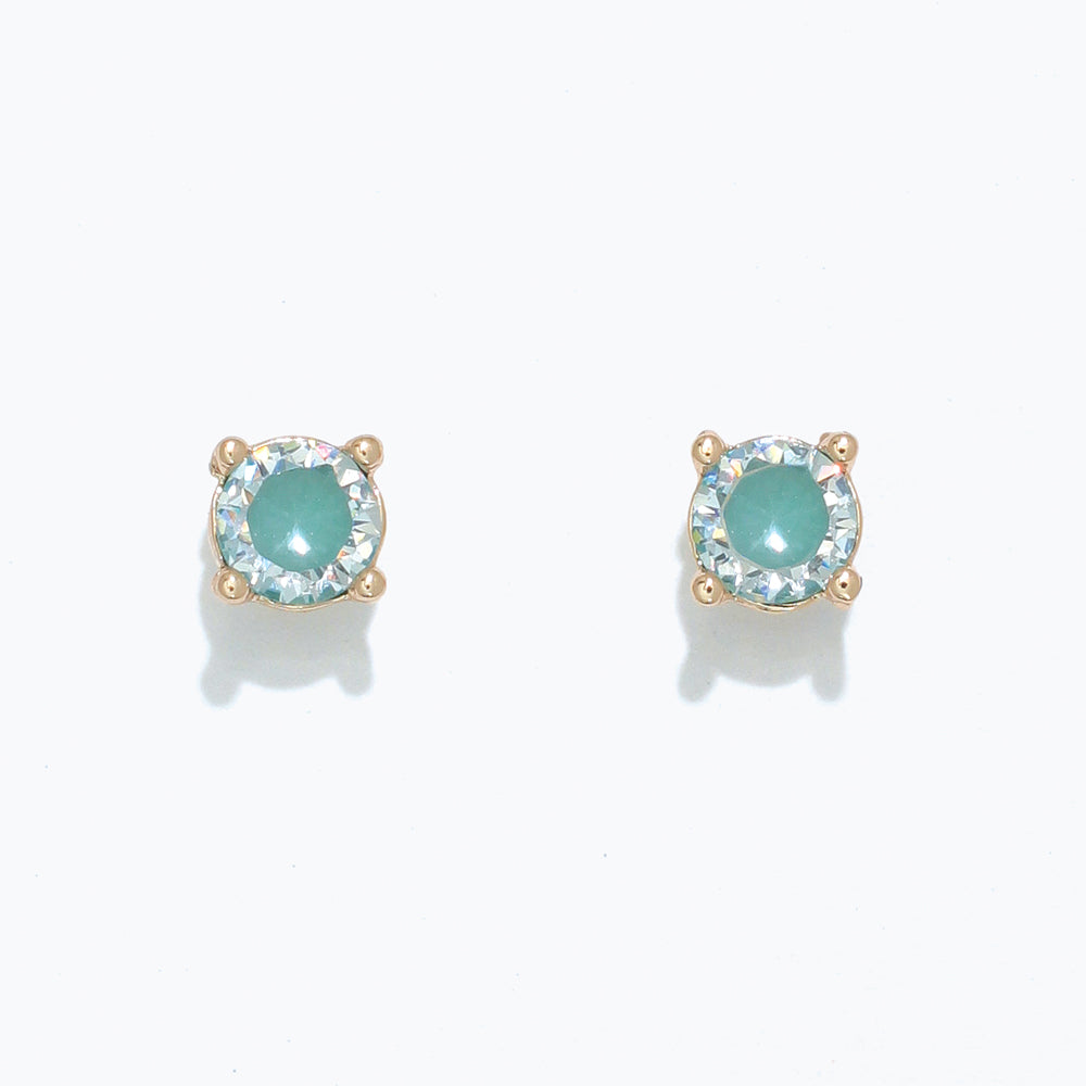 Earrings-Sparkling Aqua CZs