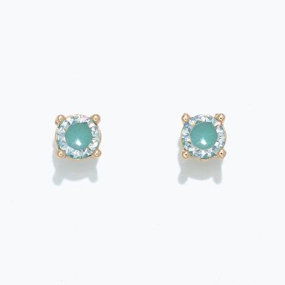 Earrings-Sparkling Aqua CZs