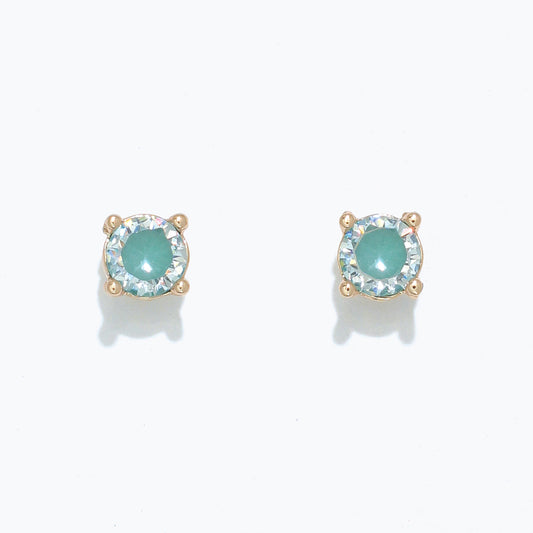 Earrings-Sparkling Aqua CZs