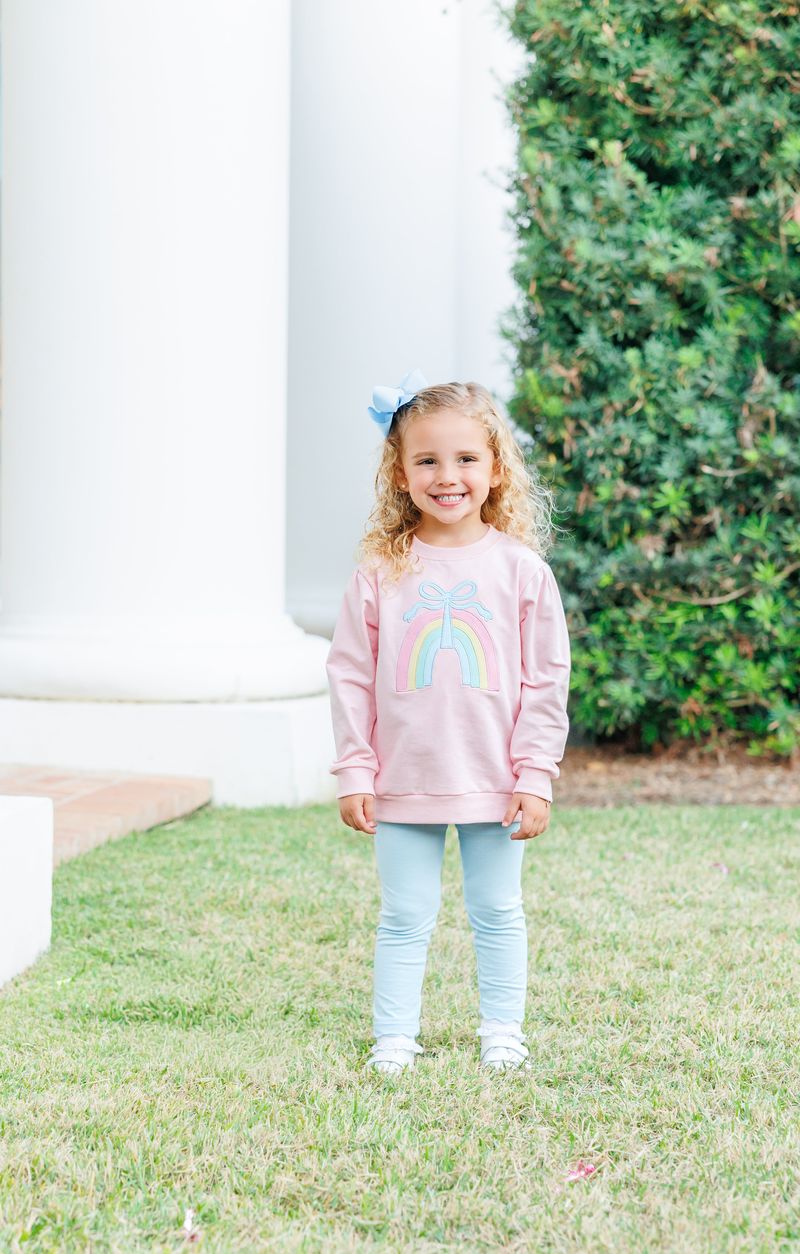 Trotter Street Kids French Terry Pullover-Rainbow