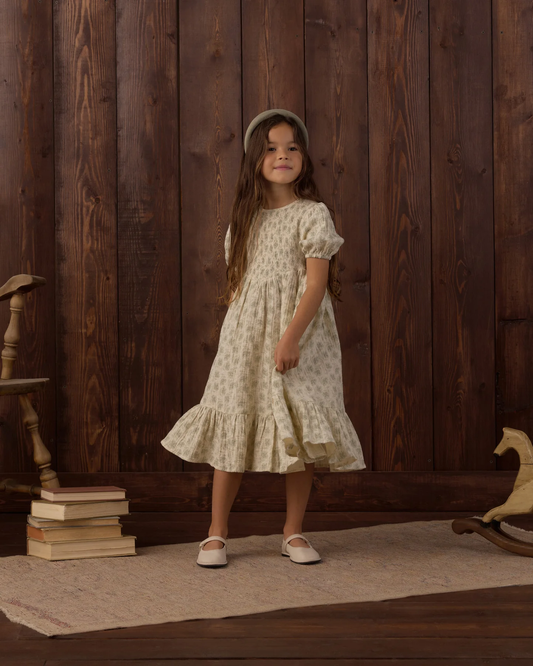 RYLEE + CRU LYDIA DRESS GREEN IRIS