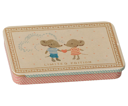 Maileg Metal box w. sliding lid - Mice
