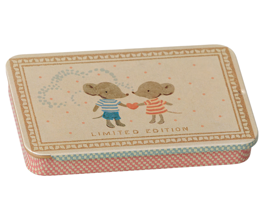 Maileg Metal box w. sliding lid - Mice