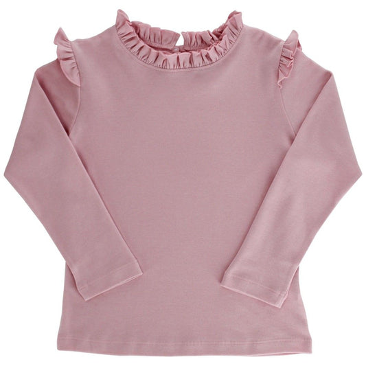 Bailey Boys L/S GIRLS TEE PINK  with RUFFLE - Persnickety Shop