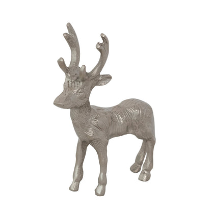 Cast Aluminum Deer, Nickel Finish