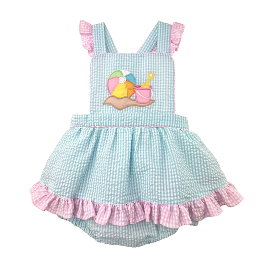 Petit Ami Sunbubble with Overlay Skirt & Beach Applique - Persnickety Shop