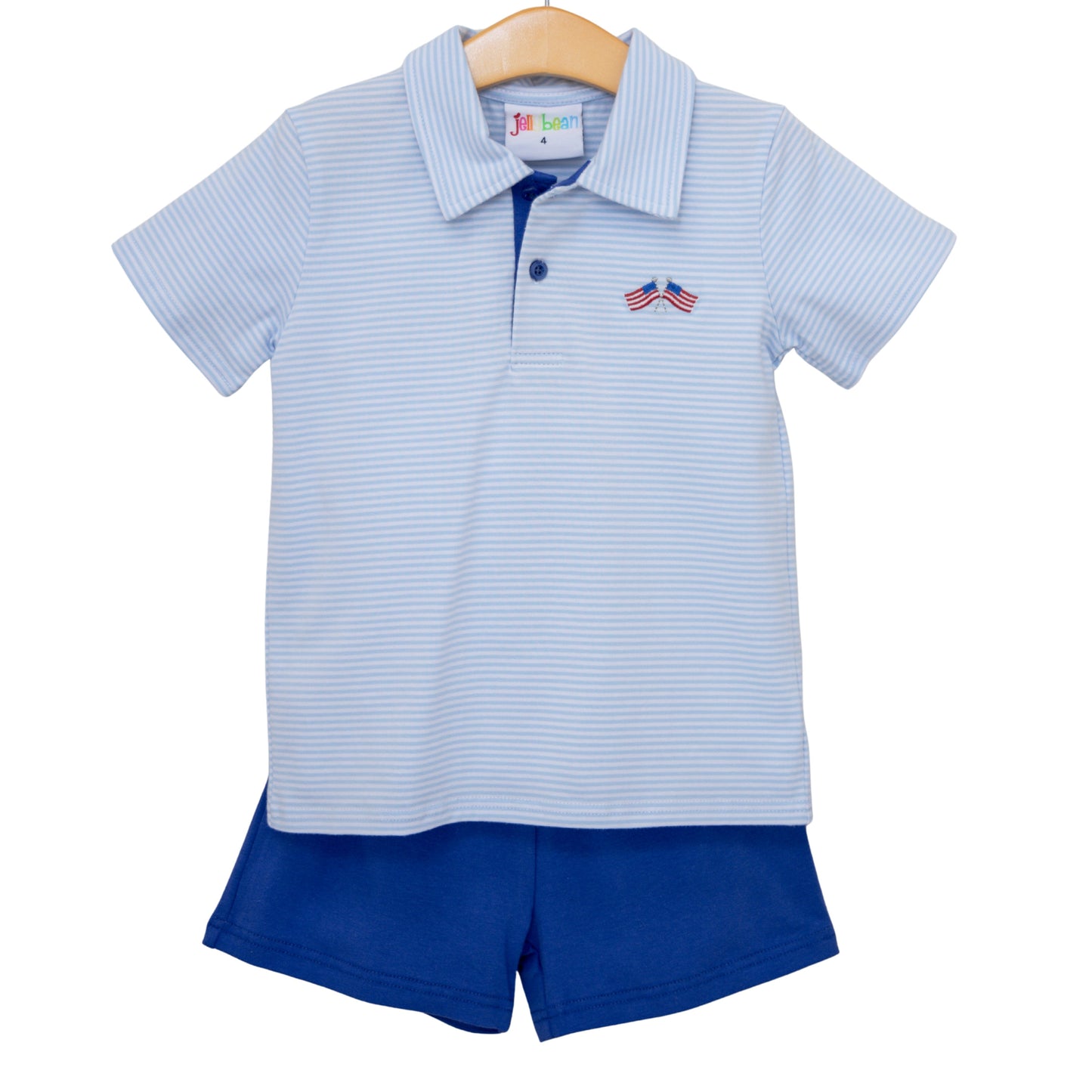 Jellybean Boy's Let Freedom Ring Michael Polo Short Set