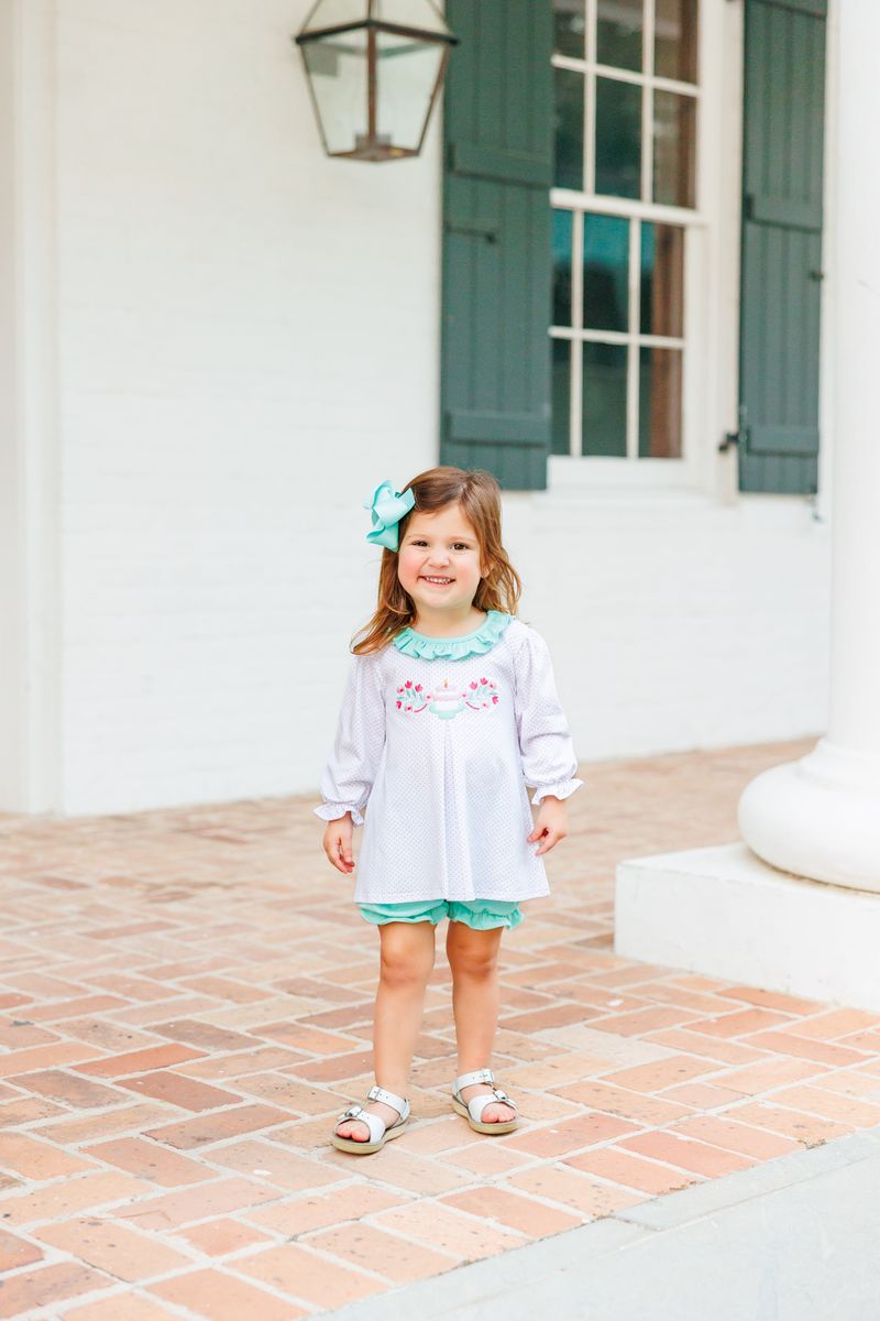 Trotter Street Kids Birthday Ruffle Bloomer Set