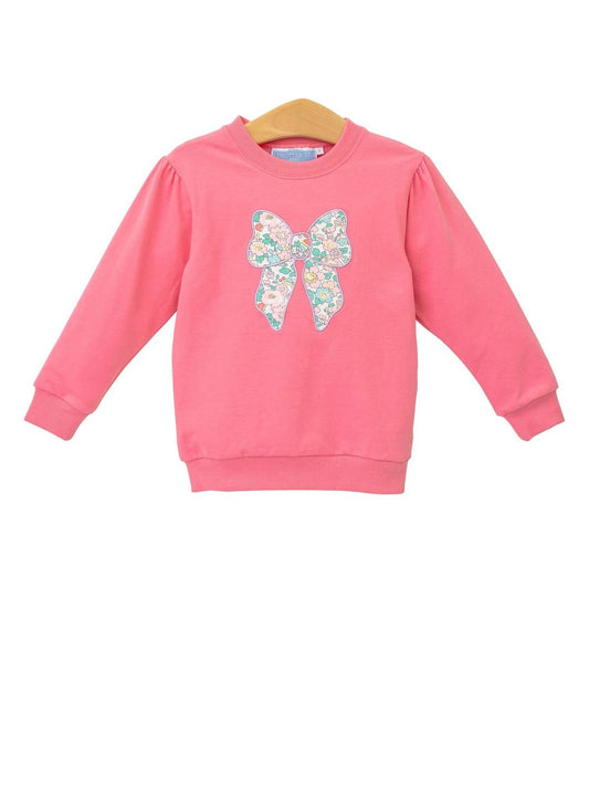 Trotter Street Kids French Terry Pullover- Bows - Persnickety Shop