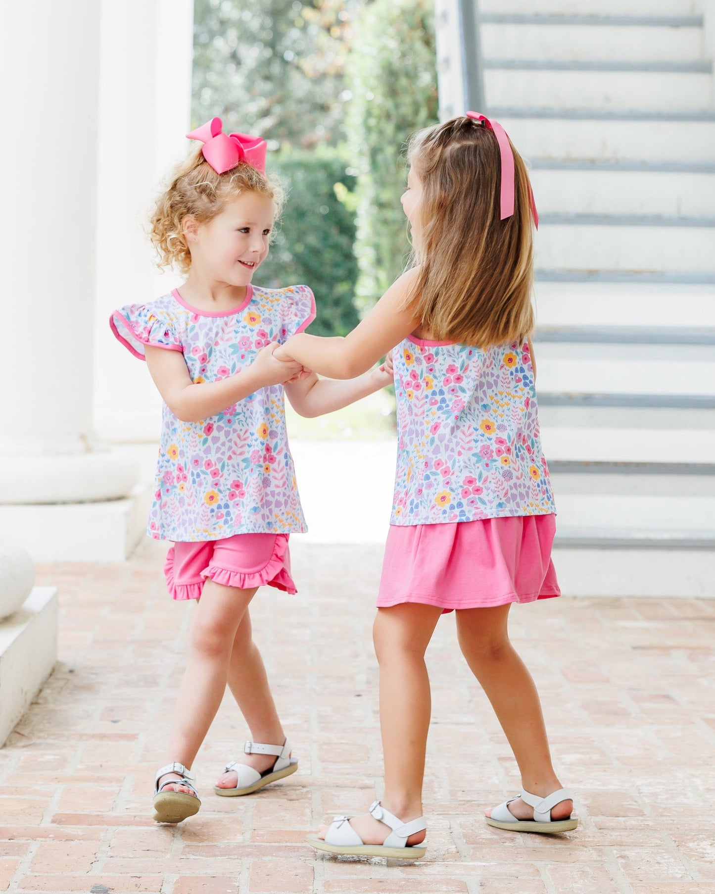 Jellybean Girl's Poppies and Petals Ruffle Short Set - Persnickety Shop