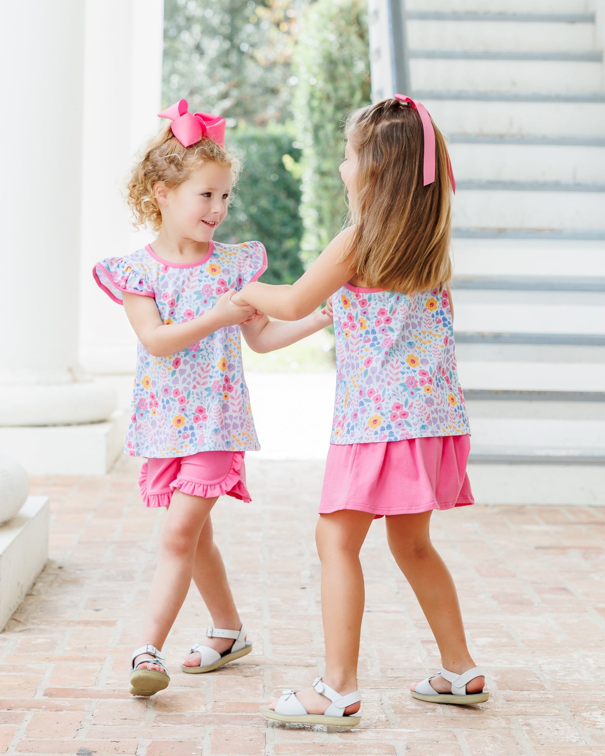 Jellybean Girl's Poppies and Petals Ruffle Short Set - Persnickety Shop