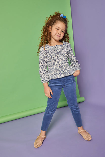 Bisby Long Sleeved India Top - Islington Indigo