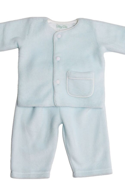 Terry Tots 2 Piece Set – Blue Fleece