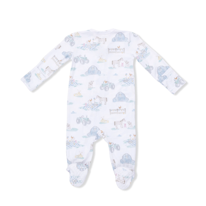 Farm Animal Party - 2 Way Zipper Footie - Persnickety Shop