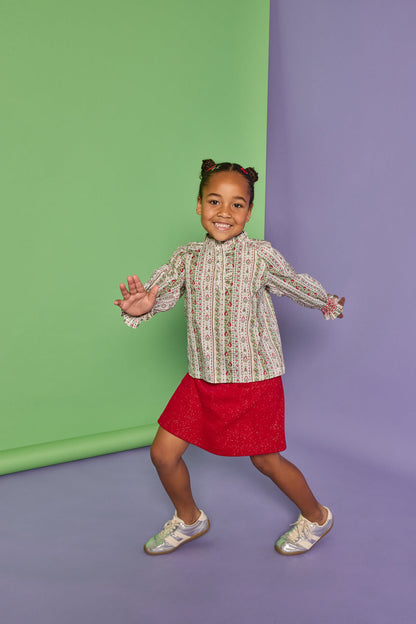 Bisby Shannon Top - St Moritz Floral Stripe