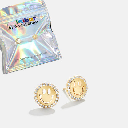 Baublebar All Smiles 18K Gold Kids' Earrings