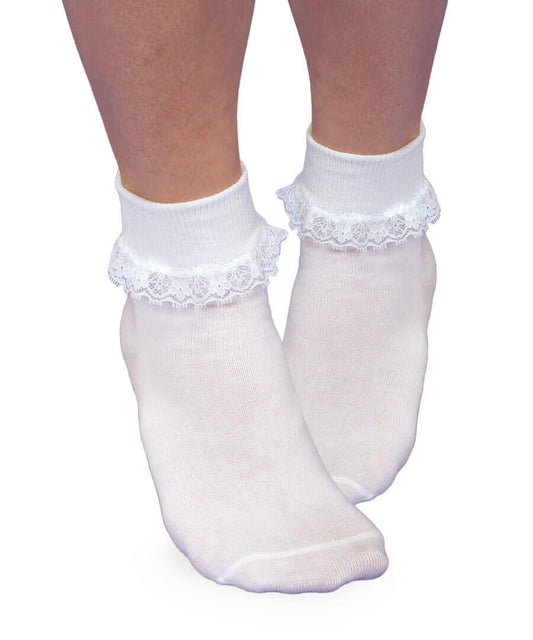 Jefferies Socks Smooth Toe Simplicity Lace Turn Cuff Socks 1 Pair - Persnickety Shop