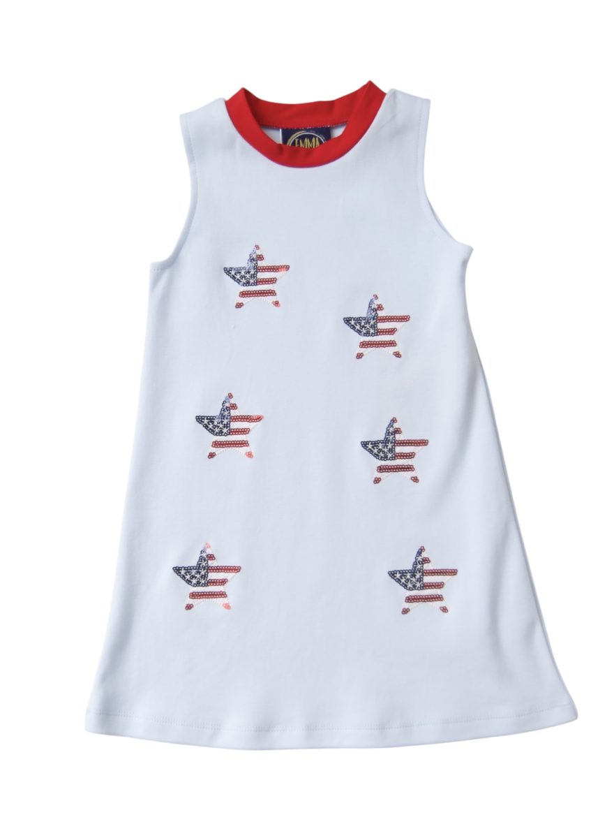 Sparkle Stars Applique Tank Dress - Persnickety Shop