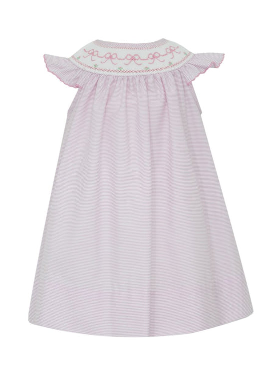 Petit Bebe Smocked Bishop Dress -Pink Bows - Persnickety Shop