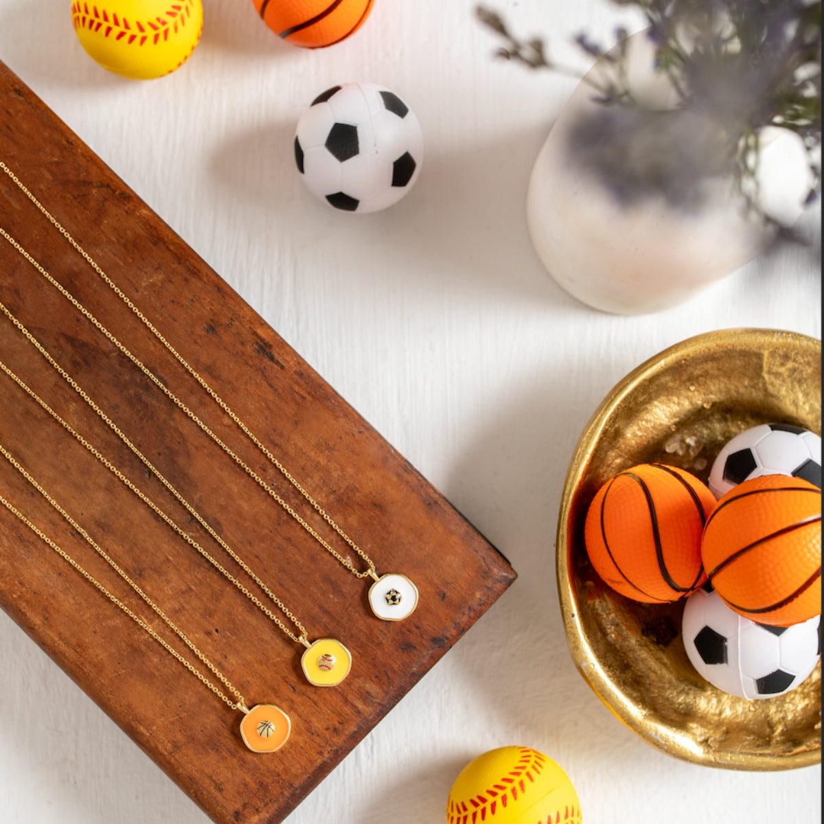 Swish! Basketball Pendant Necklace - Persnickety Shop