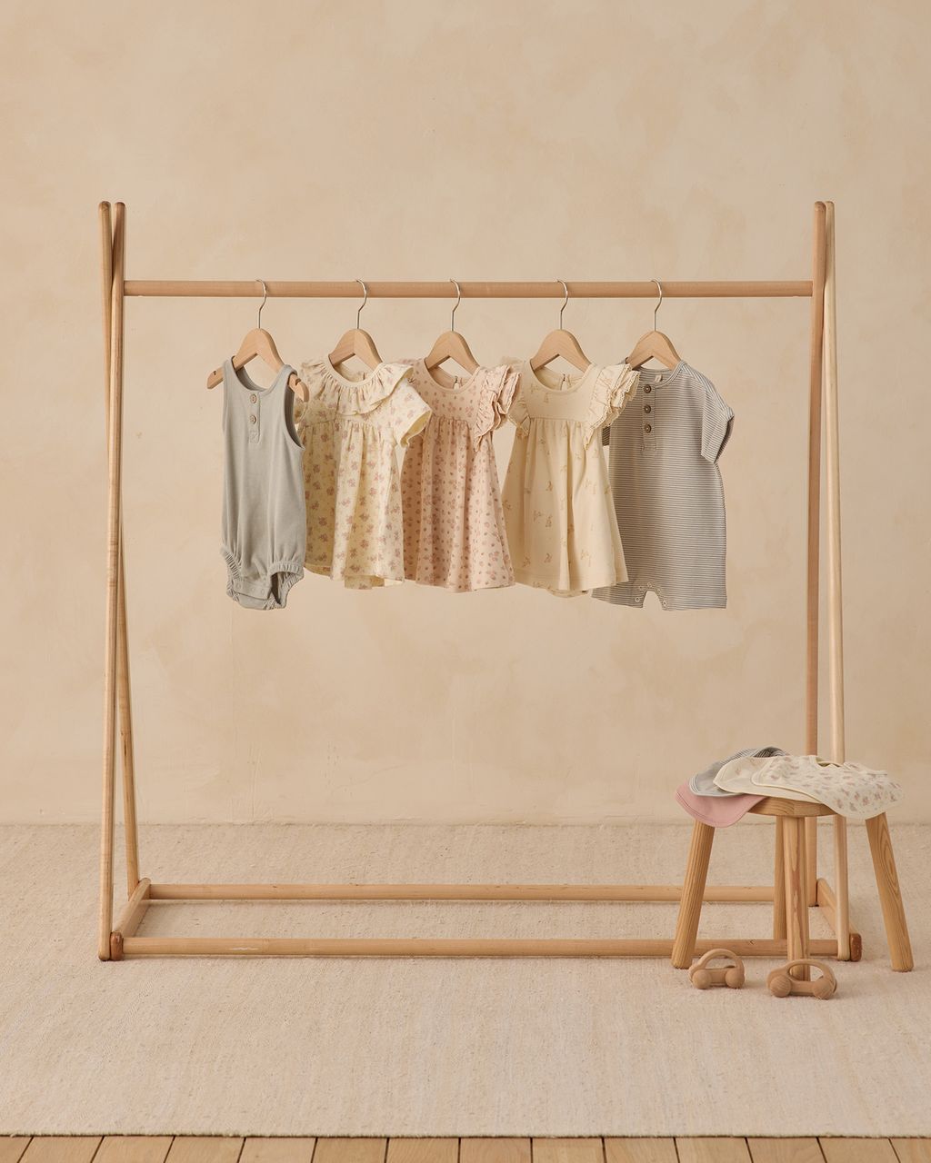 Ruffle Collar Jersey Dress || Flower Field - Persnickety Shop